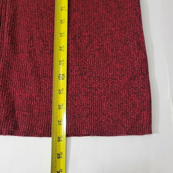 Liz Claiborne Woman Burgundy Wine Black Mock Neck Ribbed Knit Sweater Size 3X - Picture 8 of 9